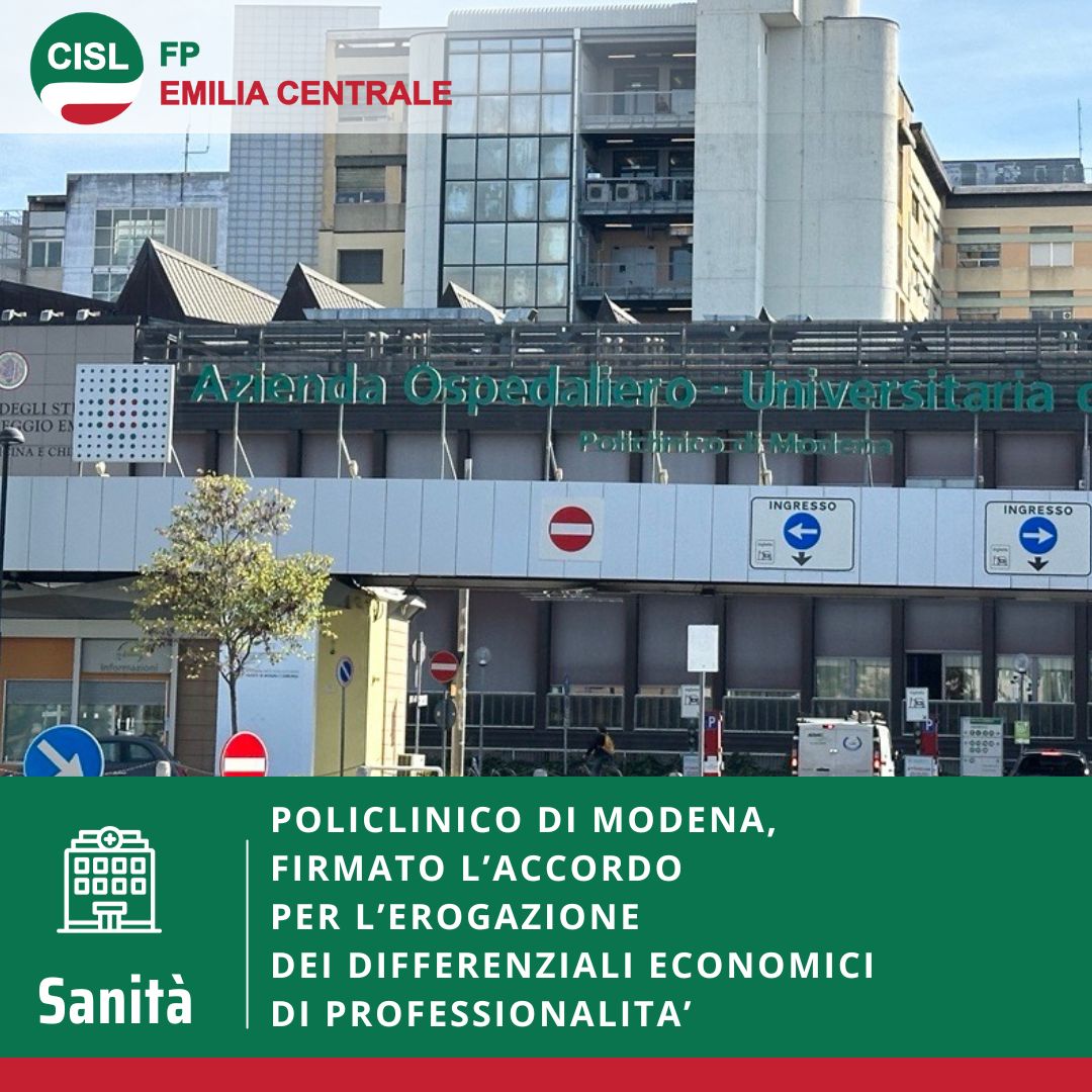 Policlinico di Modena, accordo sui DEP